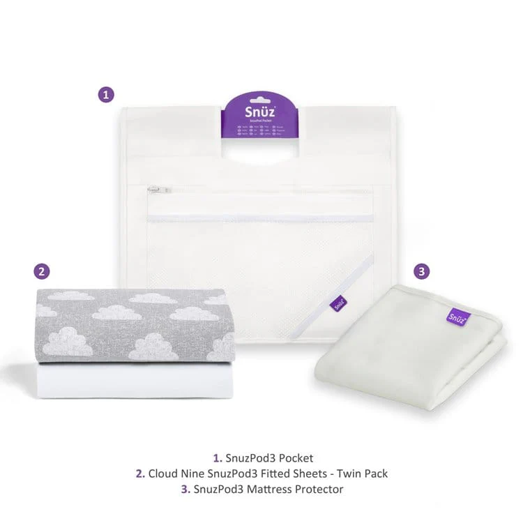 Essential Bundle Pack For SnuzPod - White - Image 5