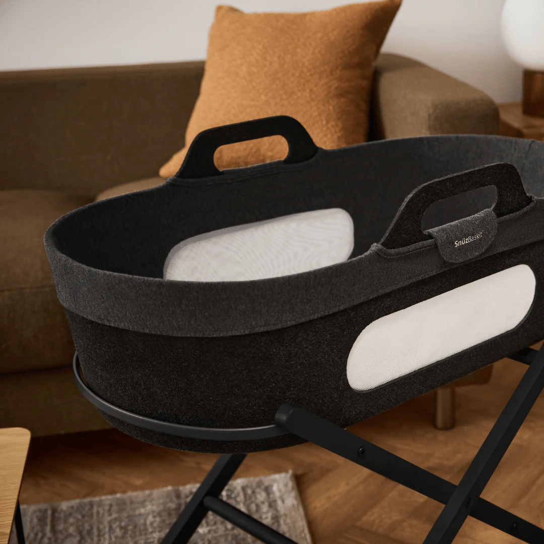 SnuzBaskit Graphite Moses Basket & Graphite Stand - Image 4
