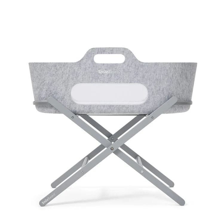 SnuzBaskit Light Grey Moses Basket & Dove Stand - Image 11