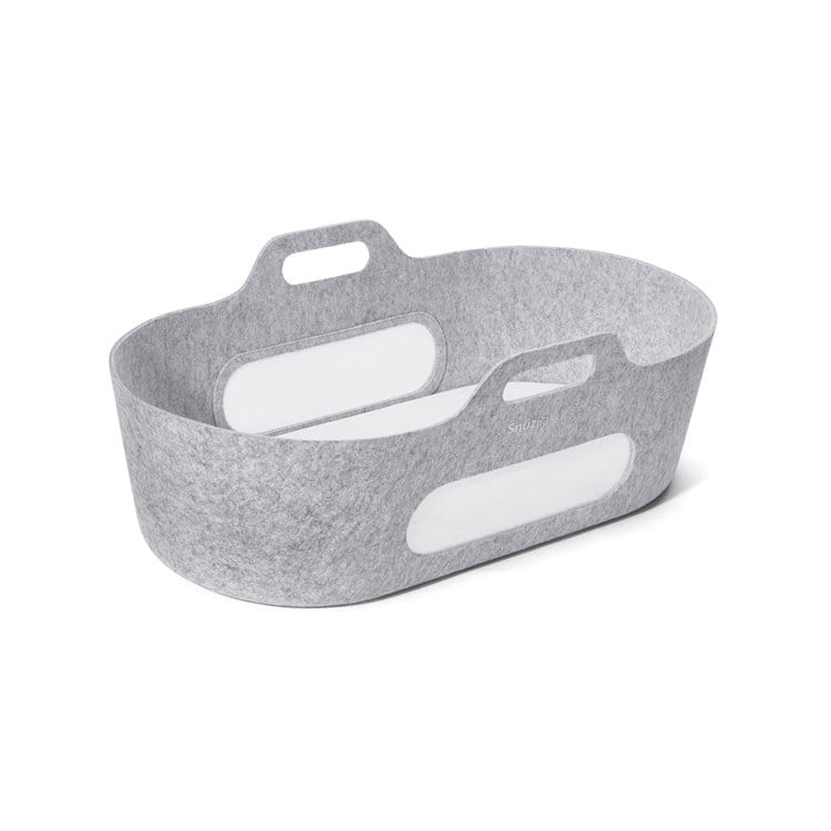 SnuzBaskit Light Grey Moses Basket & Natural Stand - Image 8