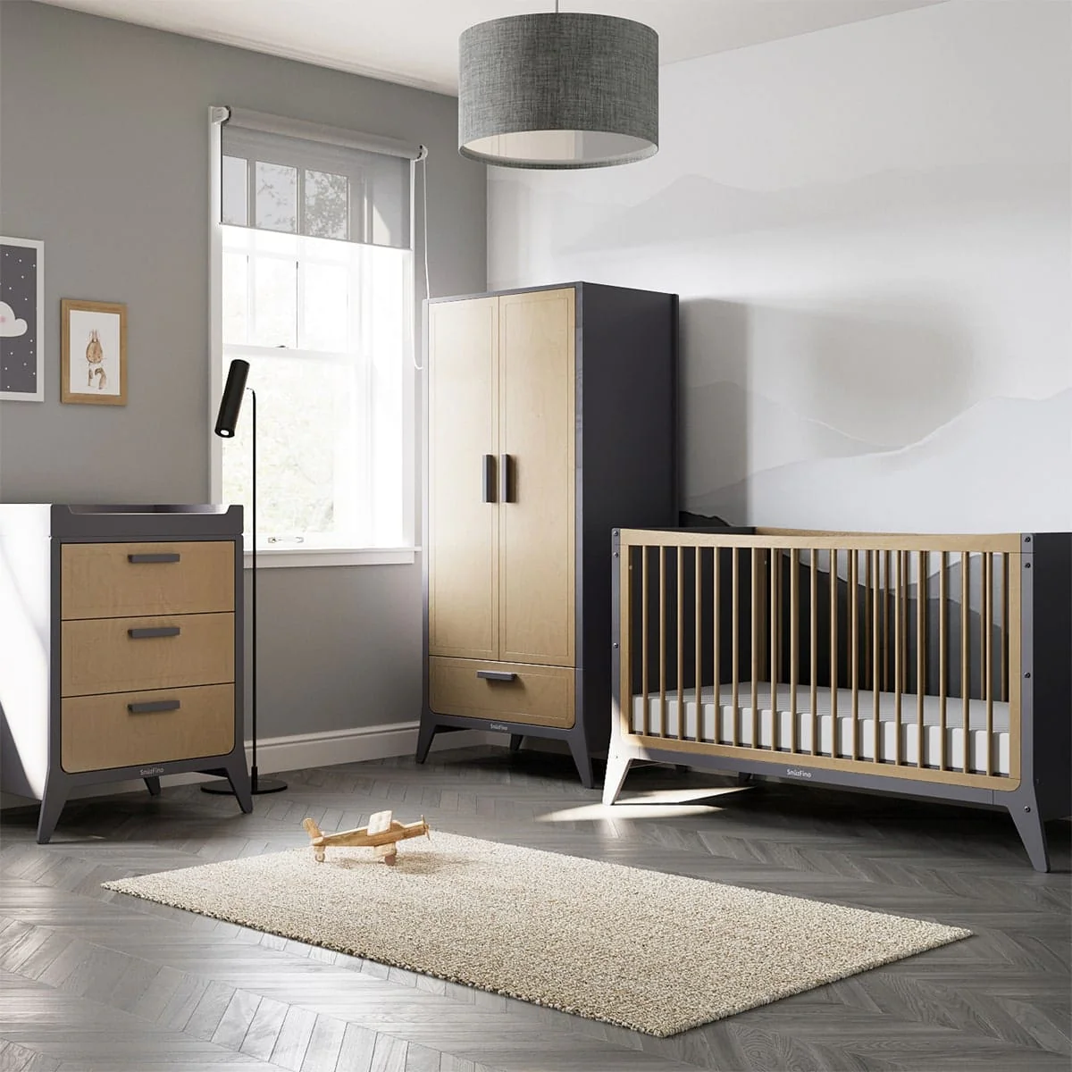 SnuzFino Cot Bed - Slate - Image 3