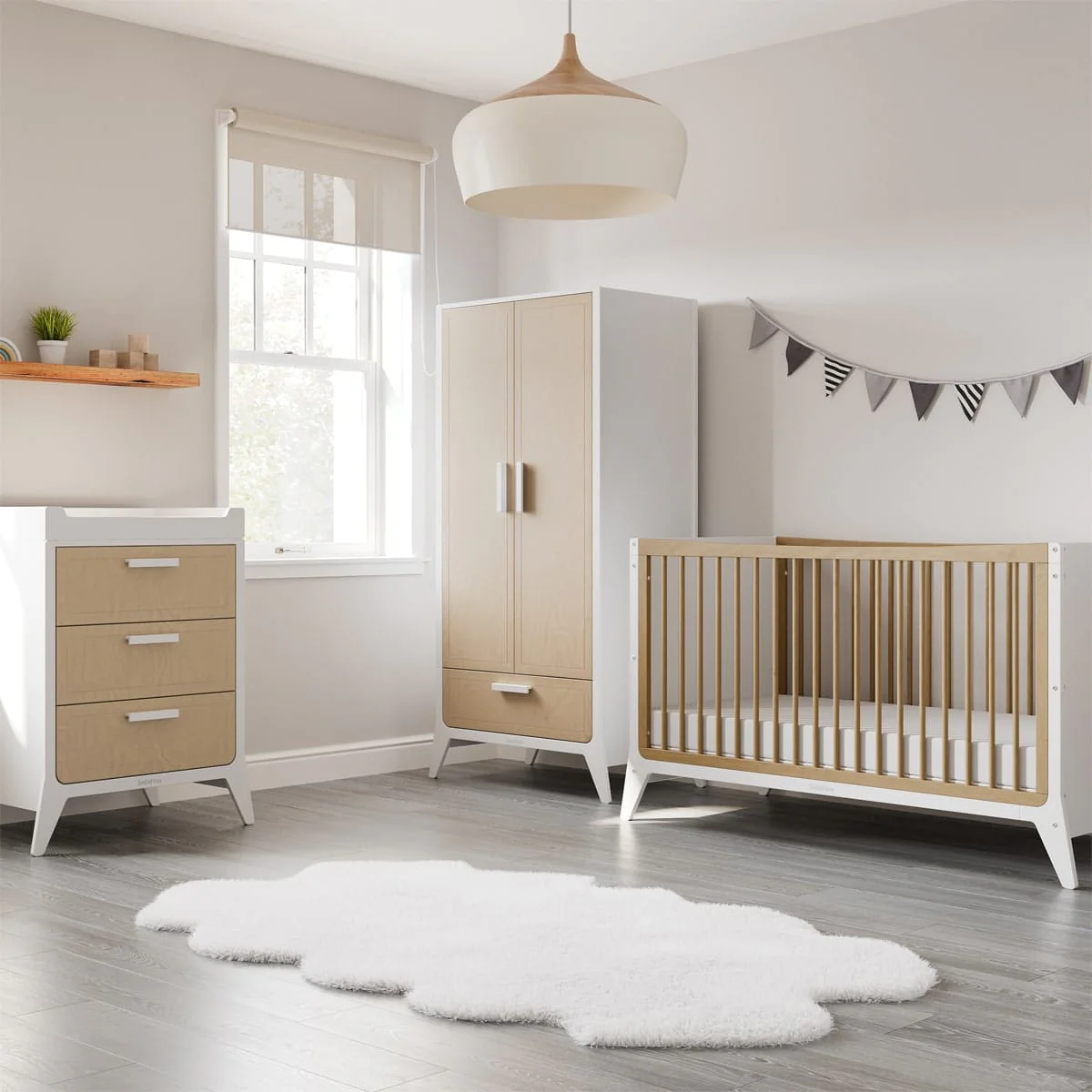 SnuzFino Cot Bed - White Natural - Image 3