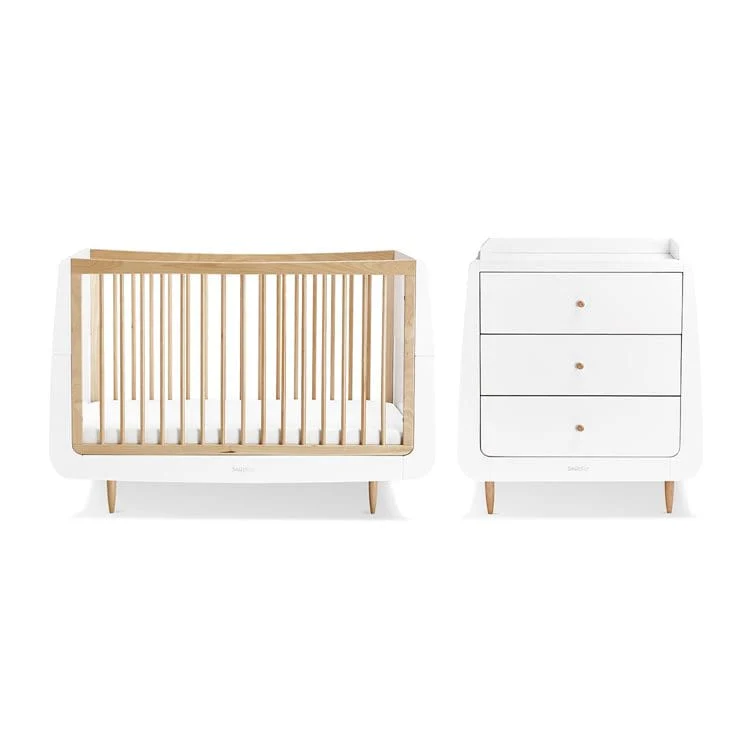 SnuzKot Skandi 2 Piece Nursery Furniture Set Natural - Image 6