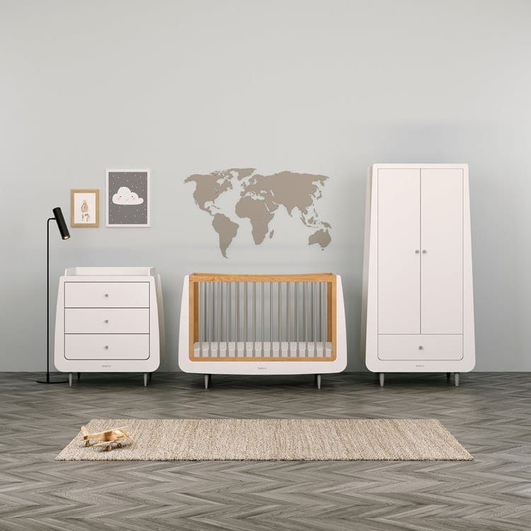 SnuzKot Skandi 3 Piece Nursery Furniture Set Grey - Image 3