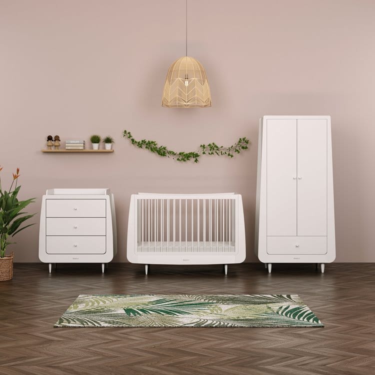 SnuzKot Skandi 3 Piece Nursery Furniture Set White - Image 3
