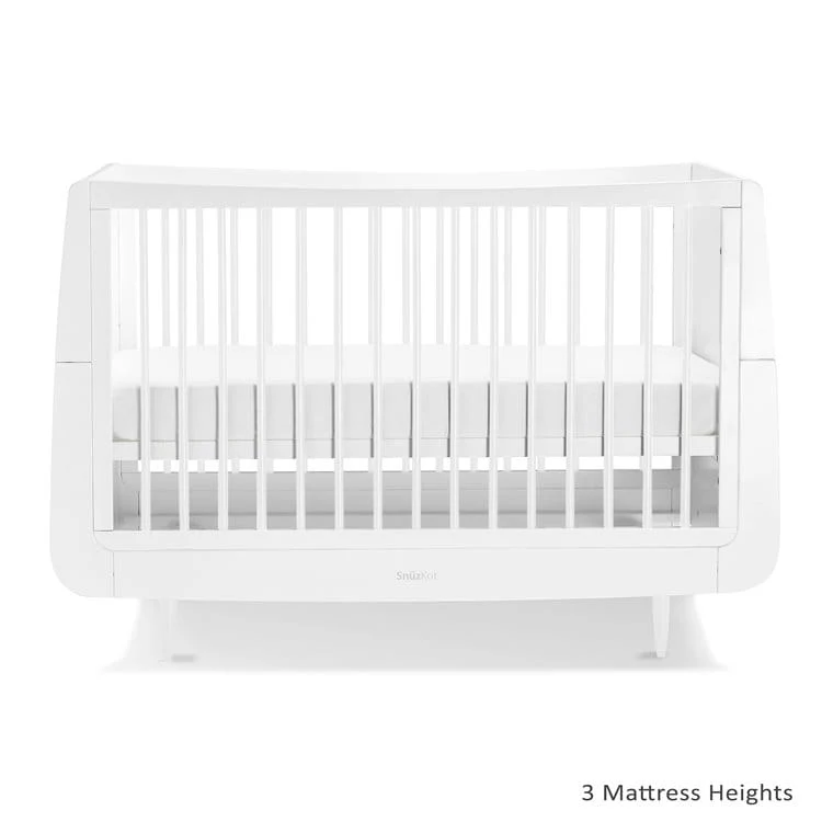SnuzKot Skandi 3 Piece Nursery Furniture Set White - Image 6