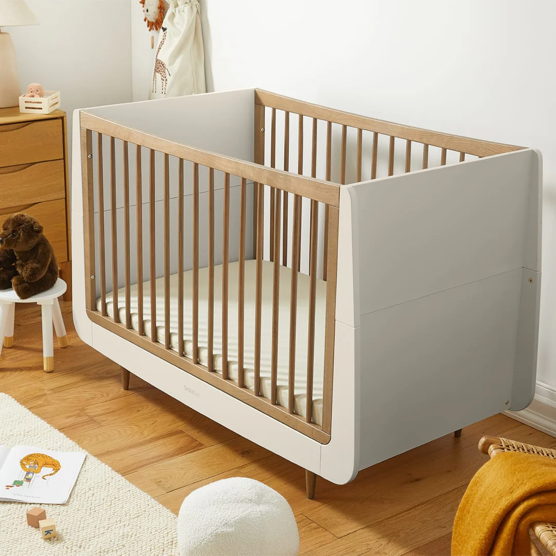 SnuzKot Skandi Cot Bed Cashmere & Walnut - Image 4