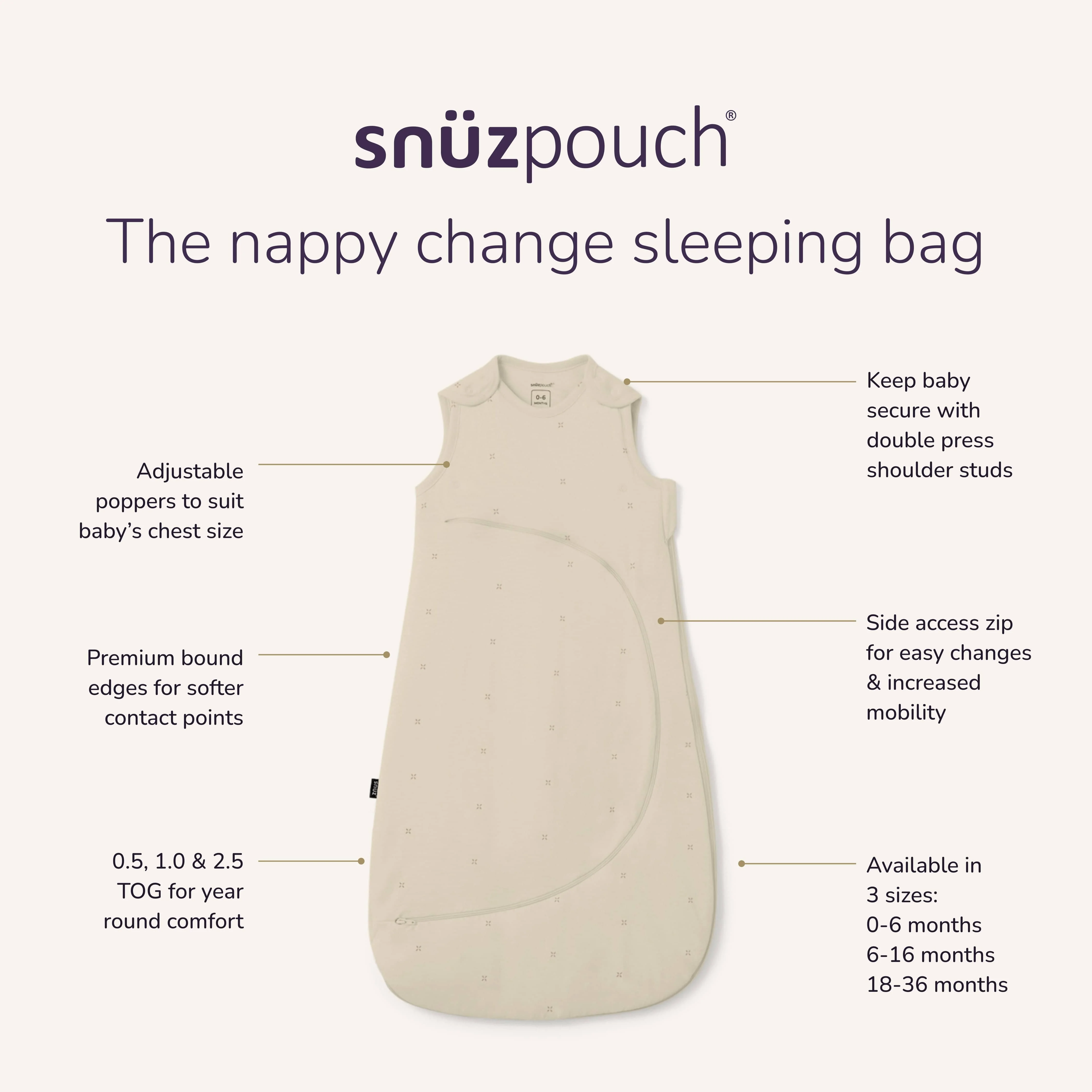 SnuzPouch Sleeping Bag – Cashmere Cross - Image 8